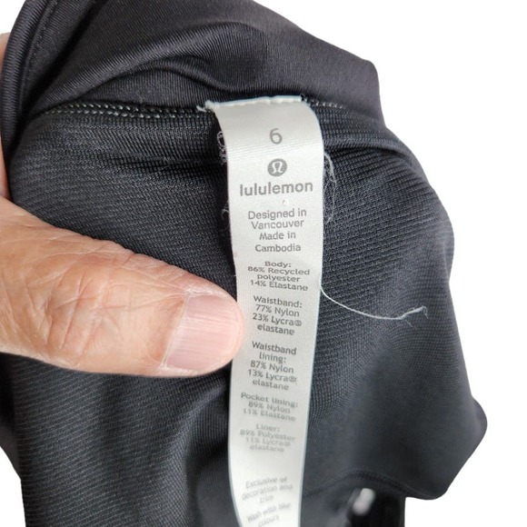 Lululemon Run Times Short II 4" Womens 6 Heather Lux Multi Black Black - Picture 6 of 7